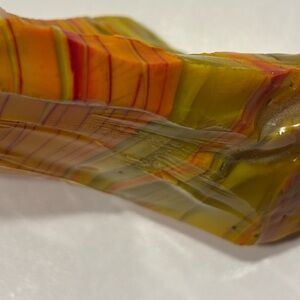 Slag glass chunk 1960’s WVa Glass Factory jewelry home decor paperweight crafts